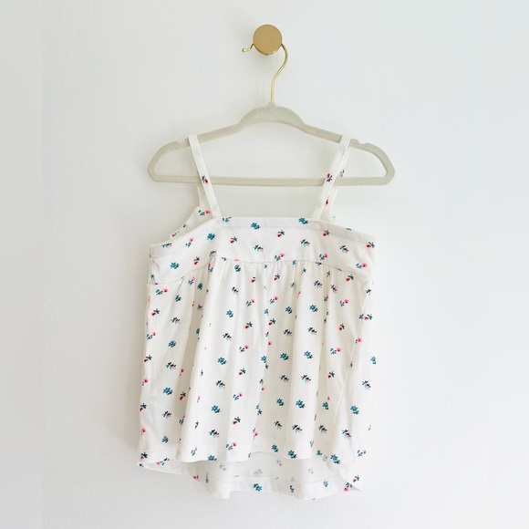GAP White Floral Print Spaghetti Strap Top with Ruffle Girls 2T - SO Pretty - Picture 4 of 5